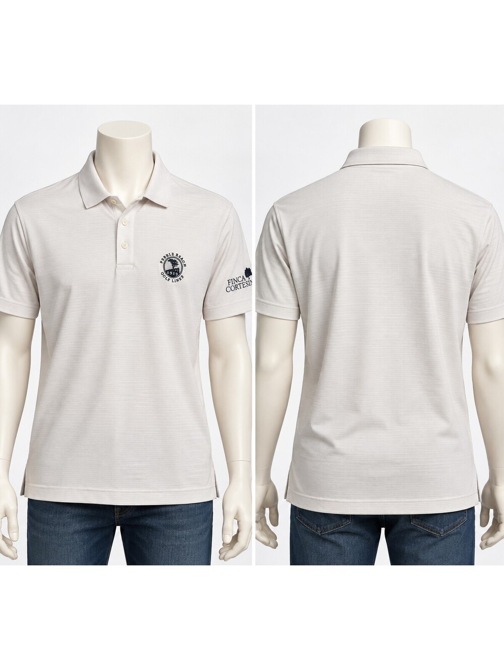 Pebble Beach Golf Links 1919 White Polo Shirt Size XL